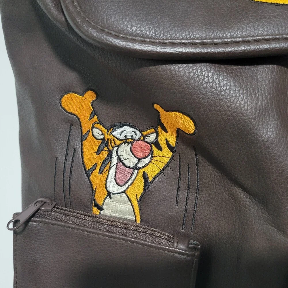 Disney Winnie the Pooh Tigger Eeyore Backpack Vintage Faux Leather Adjustable